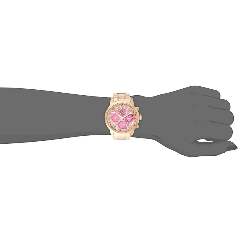 Guess Sunrise Multi-function Pink Dial Ladies Watch- W0330L14